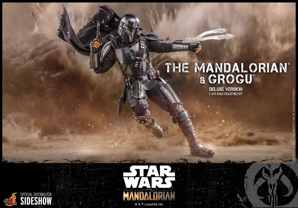 Star Wars The Mandalorian 2-Pack 1/6 The Mandalorian &amp; Grogu Deluxe Version akciófigura 30 cm termékfotó