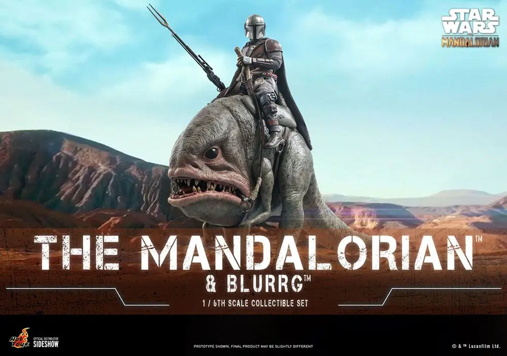 Star Wars The Mandalorian 2-Pack 1/6 The Mandalorian &amp; Blurrg akciófigura 37 cm termékfotó