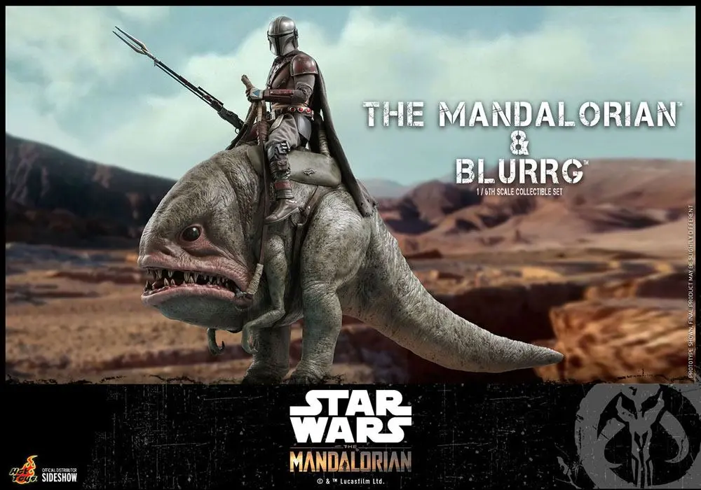 Star Wars The Mandalorian 2-Pack 1/6 The Mandalorian &amp; Blurrg akciófigura 37 cm termékfotó