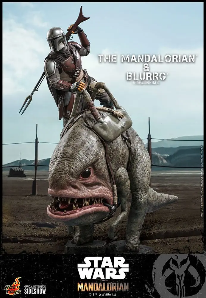 Star Wars The Mandalorian 2-Pack 1/6 The Mandalorian &amp; Blurrg akciófigura 37 cm termékfotó