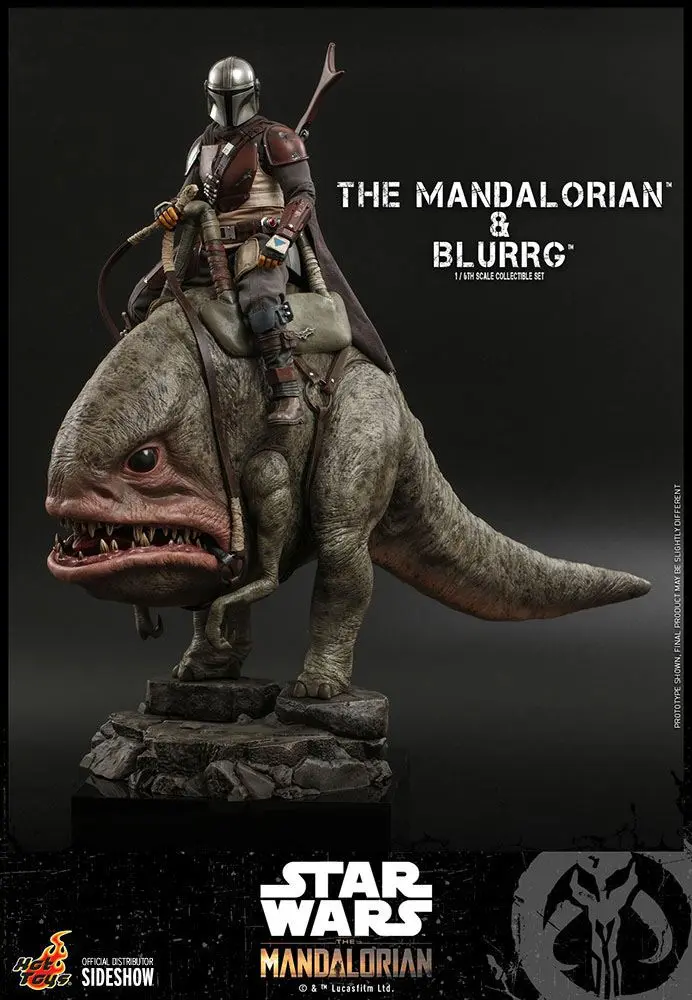 Star Wars The Mandalorian 2-Pack 1/6 The Mandalorian &amp; Blurrg akciófigura 37 cm termékfotó