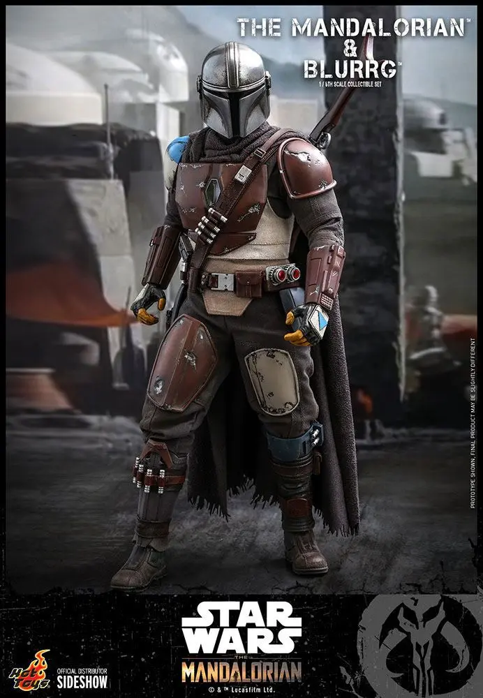 Star Wars The Mandalorian 2-Pack 1/6 The Mandalorian &amp; Blurrg akciófigura 37 cm termékfotó