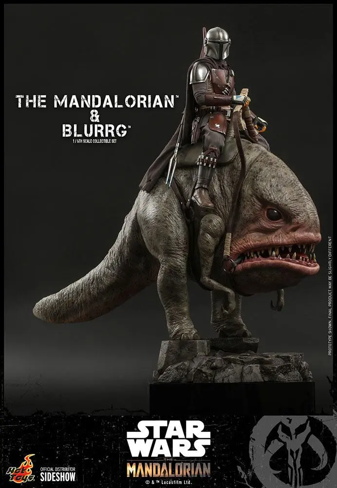 Star Wars The Mandalorian 2-Pack 1/6 The Mandalorian &amp; Blurrg akciófigura 37 cm termékfotó
