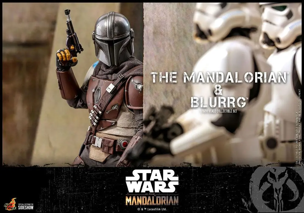 Star Wars The Mandalorian 2-Pack 1/6 The Mandalorian &amp; Blurrg akciófigura 37 cm termékfotó