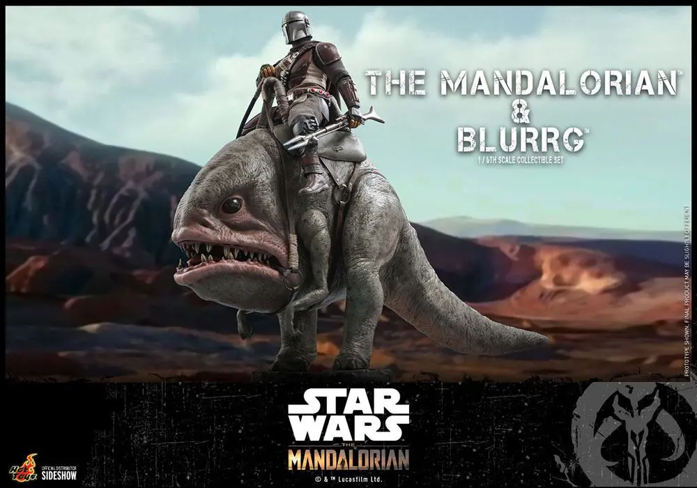 Star Wars The Mandalorian 2-Pack 1/6 The Mandalorian &amp; Blurrg akciófigura 37 cm termékfotó