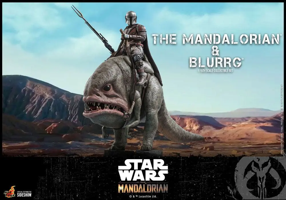 Star Wars The Mandalorian 2-Pack 1/6 The Mandalorian &amp; Blurrg akciófigura 37 cm termékfotó