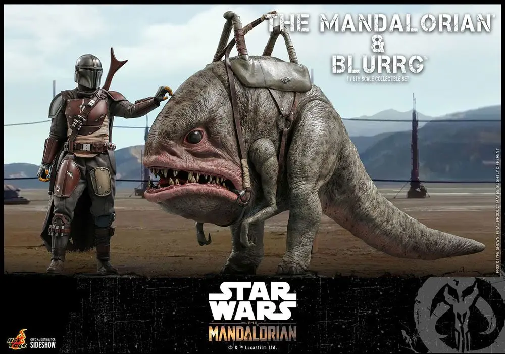 Star Wars The Mandalorian 2-Pack 1/6 The Mandalorian &amp; Blurrg akciófigura 37 cm termékfotó