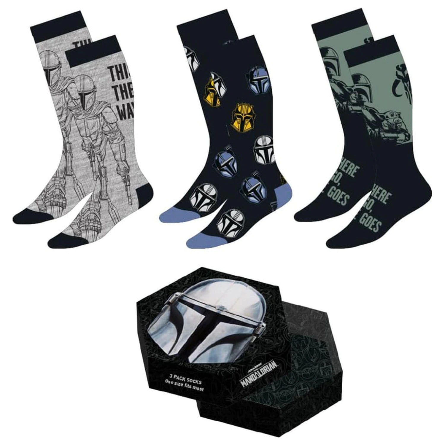 Star Wars: The Mandalorian 3 db-os zokni csomag 38-45  termékfotó