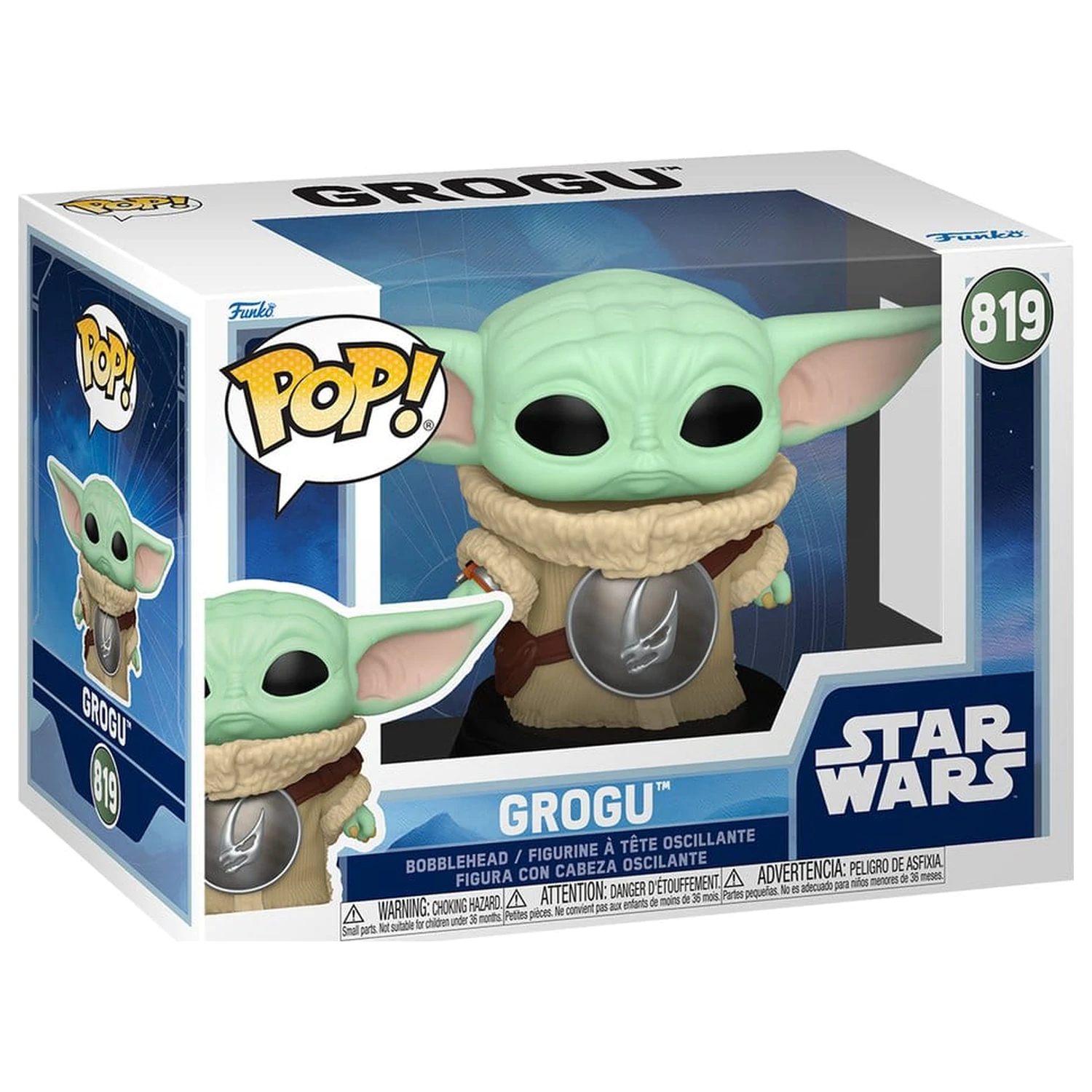 Star Wars: The Mandalorian and Grogu Funko POP! Vinyl Bobblehead figura Grogu 9 cm termékfotó