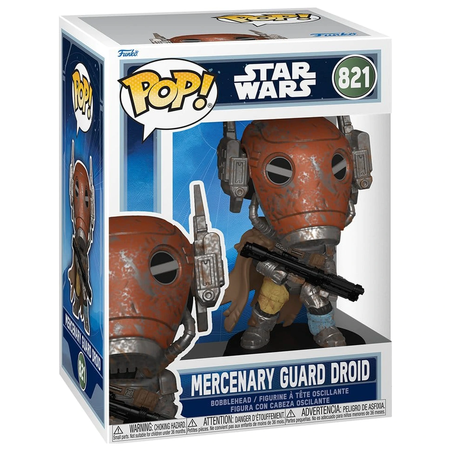 Star Wars: The Mandalorian and Grogu Funko POP! Vinyl Bobblehead figura Mercenary Guard Droid 9 cm termékfotó