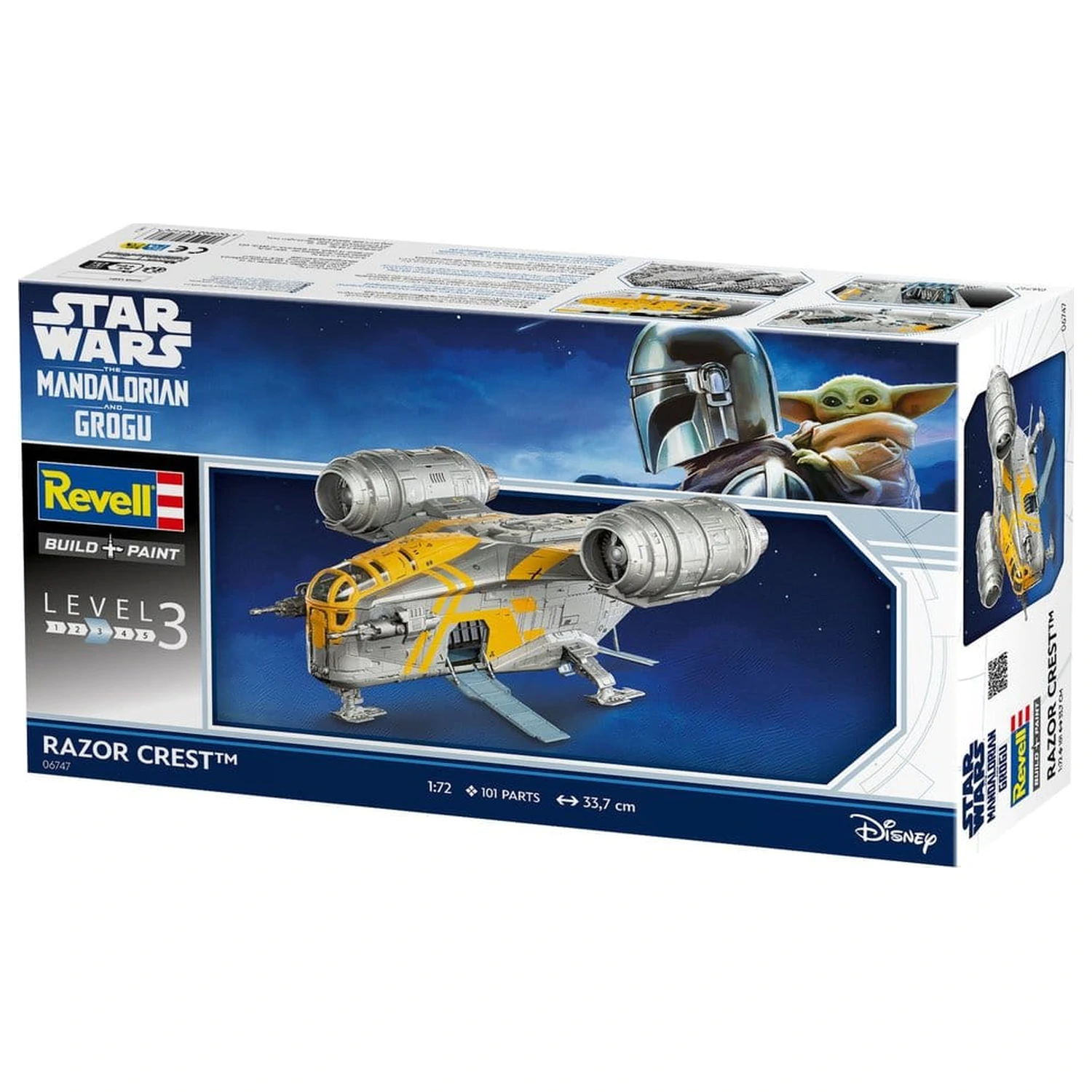Star Wars The Mandalorian and Grogu Revell 1/72 Razor Crest modell készlet 34 cm termékfotó