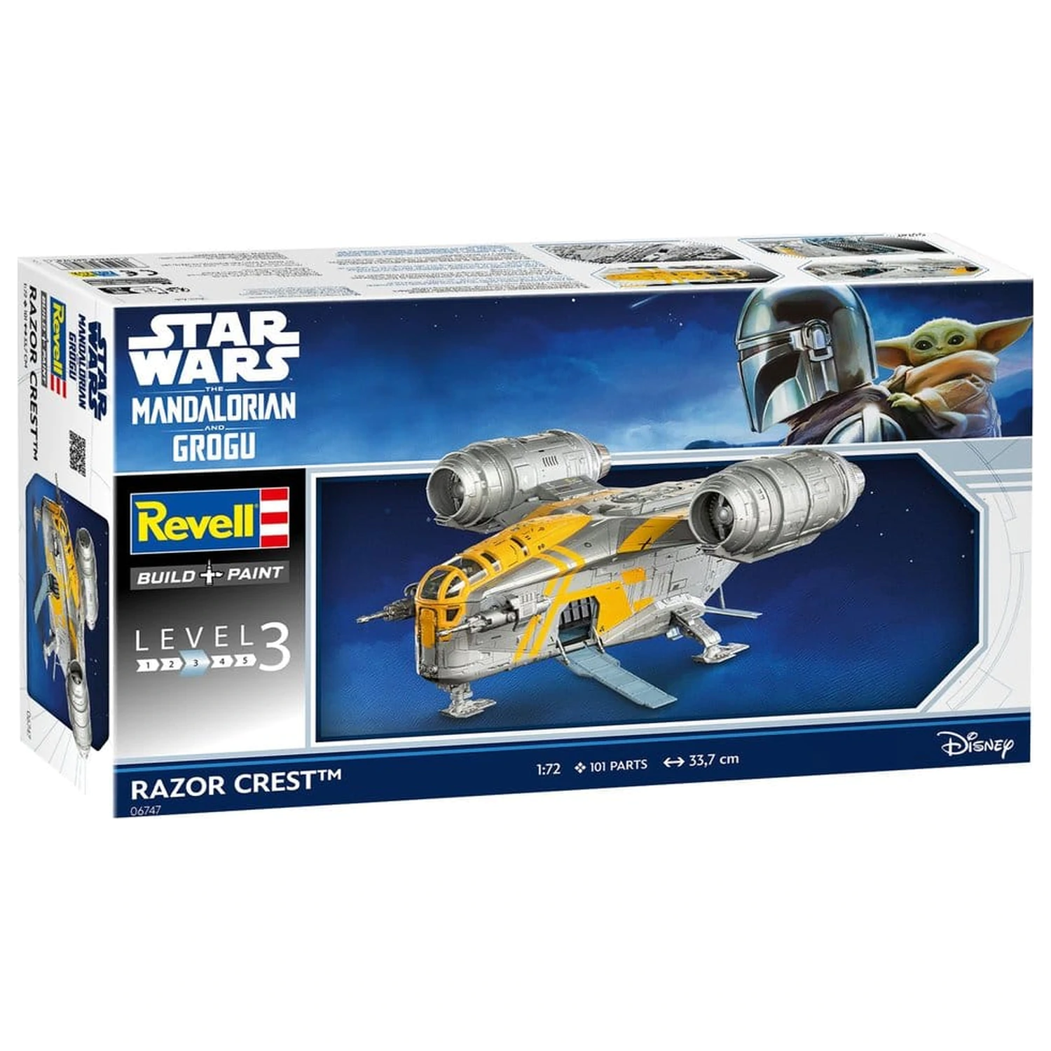Star Wars The Mandalorian and Grogu Revell 1/72 Razor Crest modell készlet 34 cm termékfotó