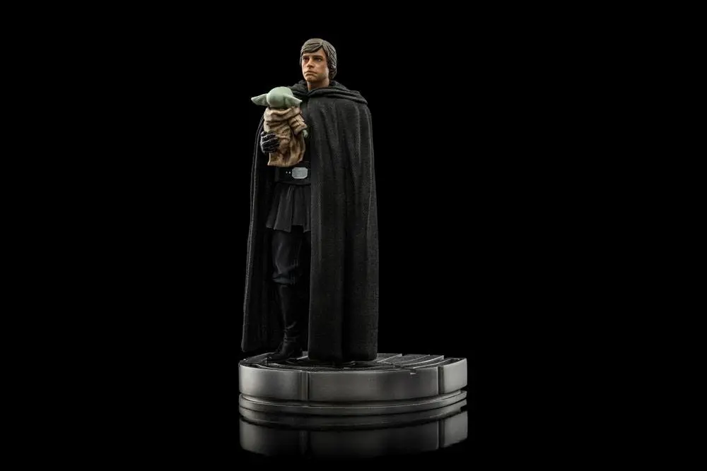 Star Wars The Mandalorian Art Scale 1/10 Luke Skywalker and Grogu szobor figura 21 cm termékfotó