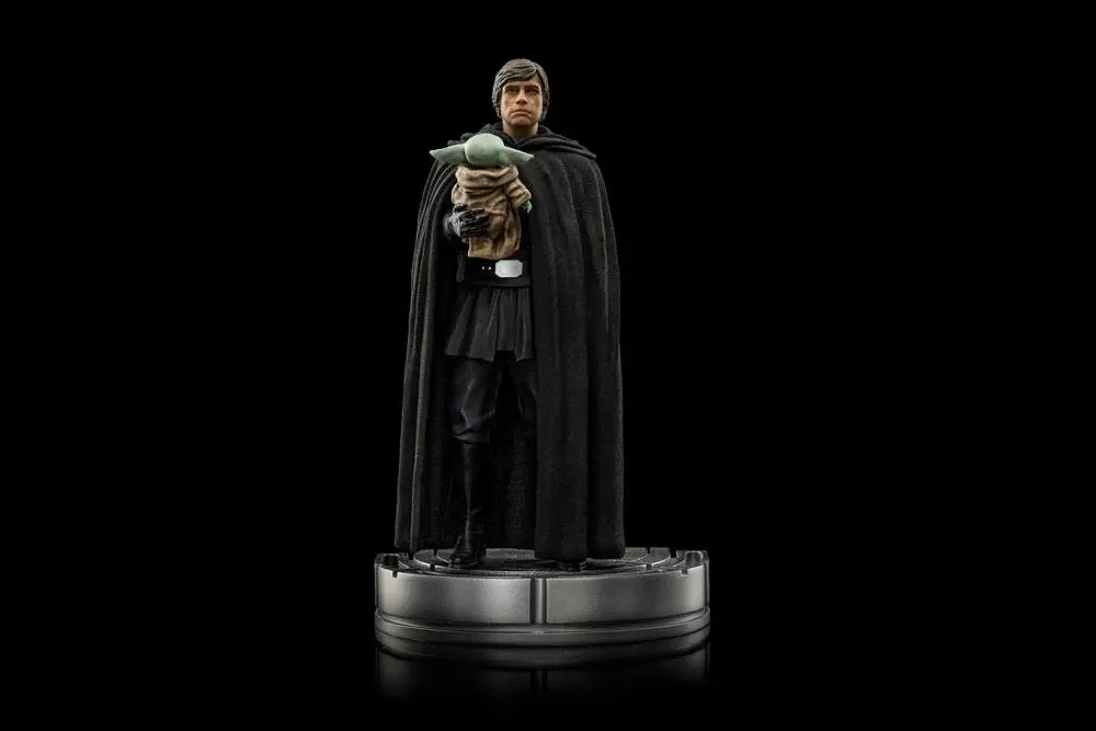 Star Wars The Mandalorian Art Scale 1/10 Luke Skywalker and Grogu szobor figura 21 cm termékfotó