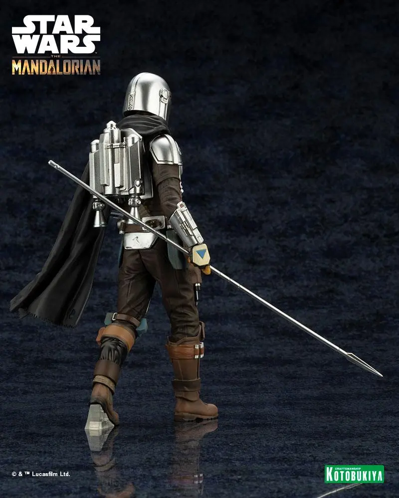 Star Wars The Mandalorian ARTFX 1/10 Mandalorian &amp; Grogu with Beskar Staff szobor figura 18 cm termékfotó
