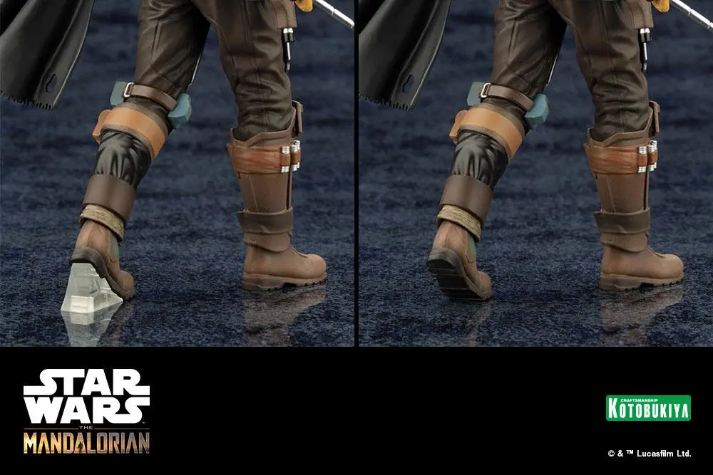 Star Wars The Mandalorian ARTFX 1/10 Mandalorian &amp; Grogu with Beskar Staff szobor figura 18 cm termékfotó