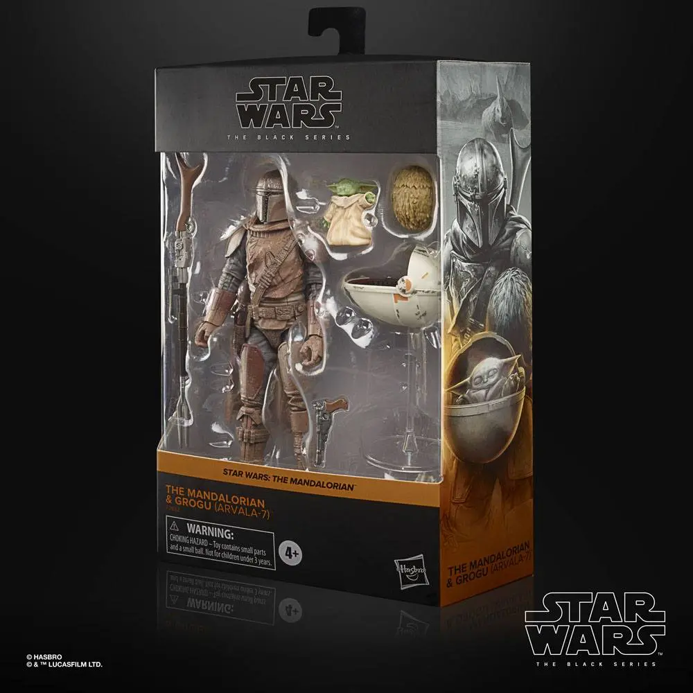 Star Wars The Mandalorian Black Series 2021 The Mandalorian &amp; Grogu (Arvala-7) akciófigura 15 cm termékfotó