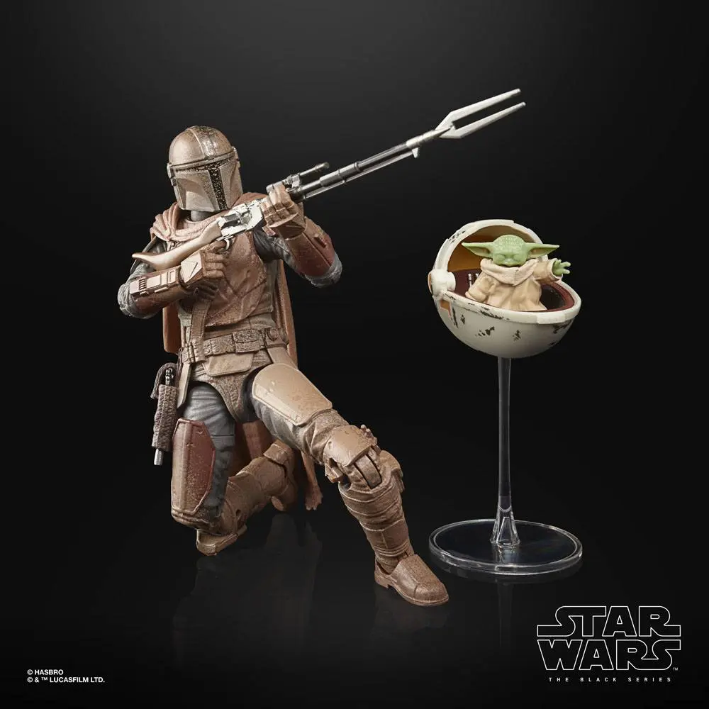 Star Wars The Mandalorian Black Series 2021 The Mandalorian &amp; Grogu (Arvala-7) akciófigura 15 cm termékfotó
