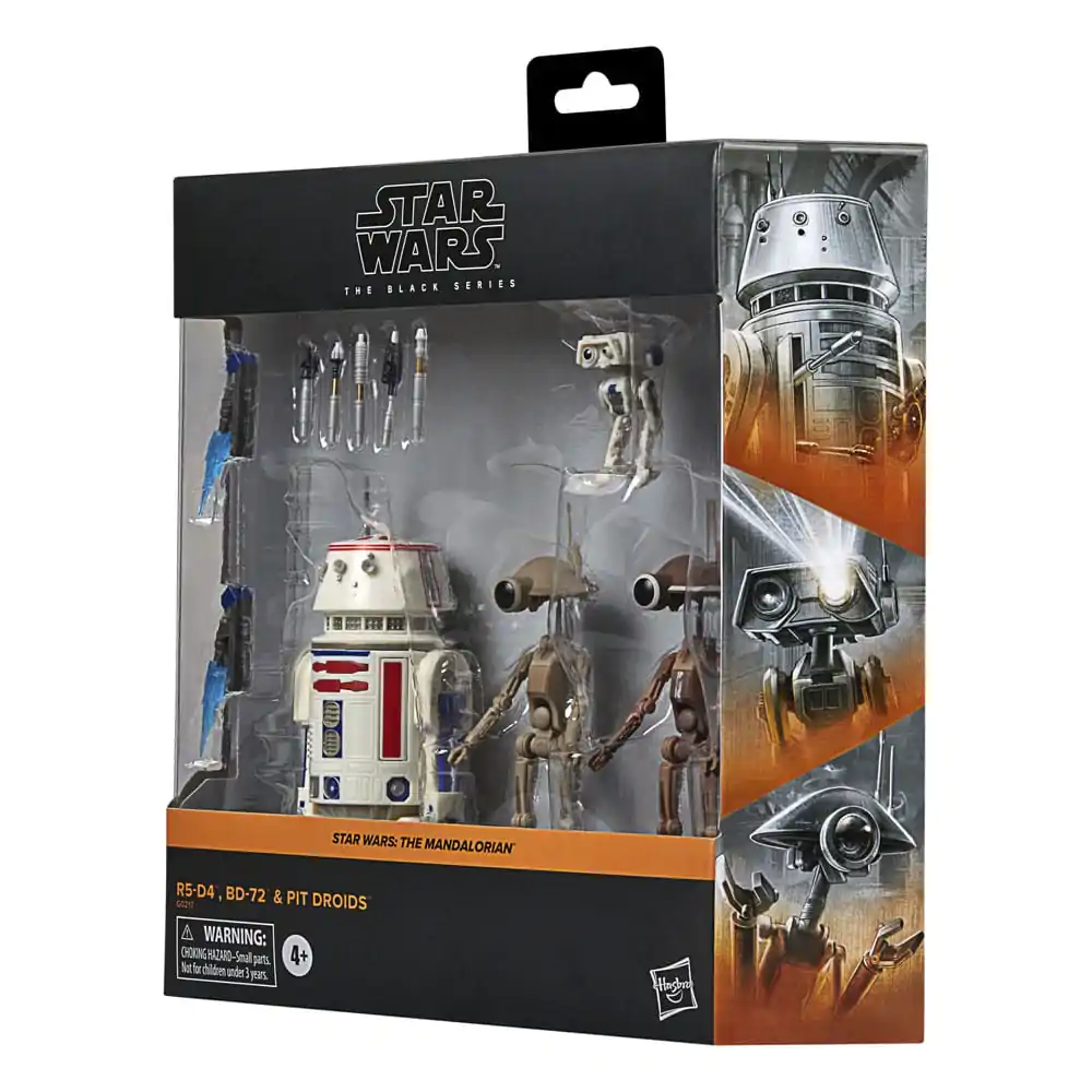 Star Wars: The Mandalorian Black Series R5-D4, BD-72 & Pit Droids 4 db-os akciófigura csomag termékfotó