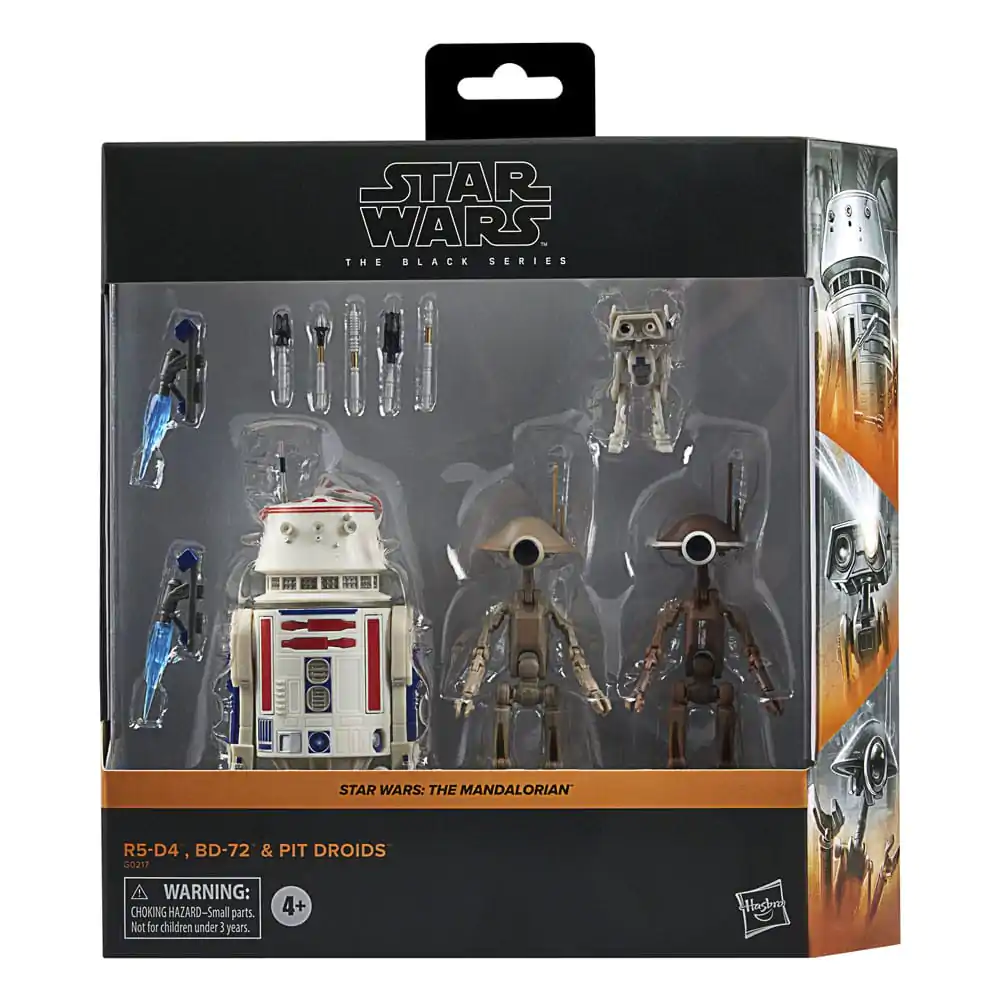 Star Wars: The Mandalorian Black Series R5-D4, BD-72 & Pit Droids 4 db-os akciófigura csomag termékfotó