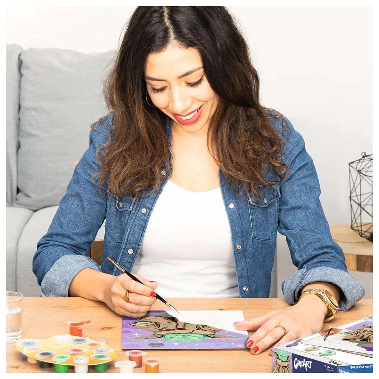 Star Wars: The Mandalorian CreArt Painting by Numbers Meditating Grogu kifestő termékfotó