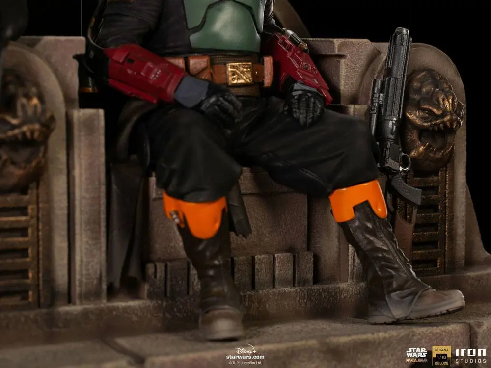 Star Wars The Mandalorian Deluxe Art Scale 1/10 Boba Fett & Fennec on Throne szobor figura 23 cm termékfotó