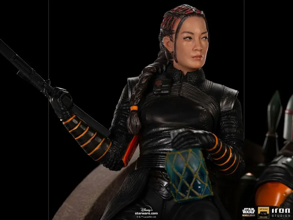 Star Wars The Mandalorian Deluxe Art Scale 1/10 Boba Fett & Fennec on Throne szobor figura 23 cm termékfotó