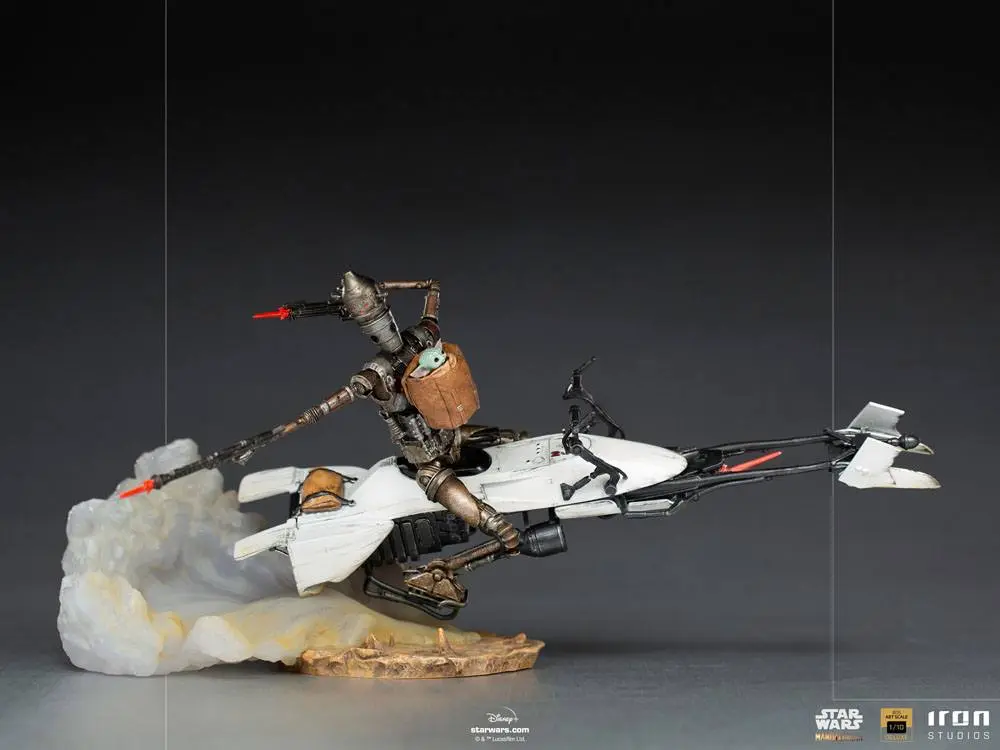 Star Wars The Mandalorian Deluxe Art Scale 1/10 IG-11 &amp; The Child szobor figura 20 cm termékfotó
