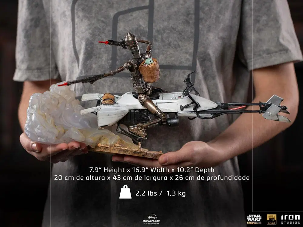 Star Wars The Mandalorian Deluxe Art Scale 1/10 IG-11 &amp; The Child szobor figura 20 cm termékfotó