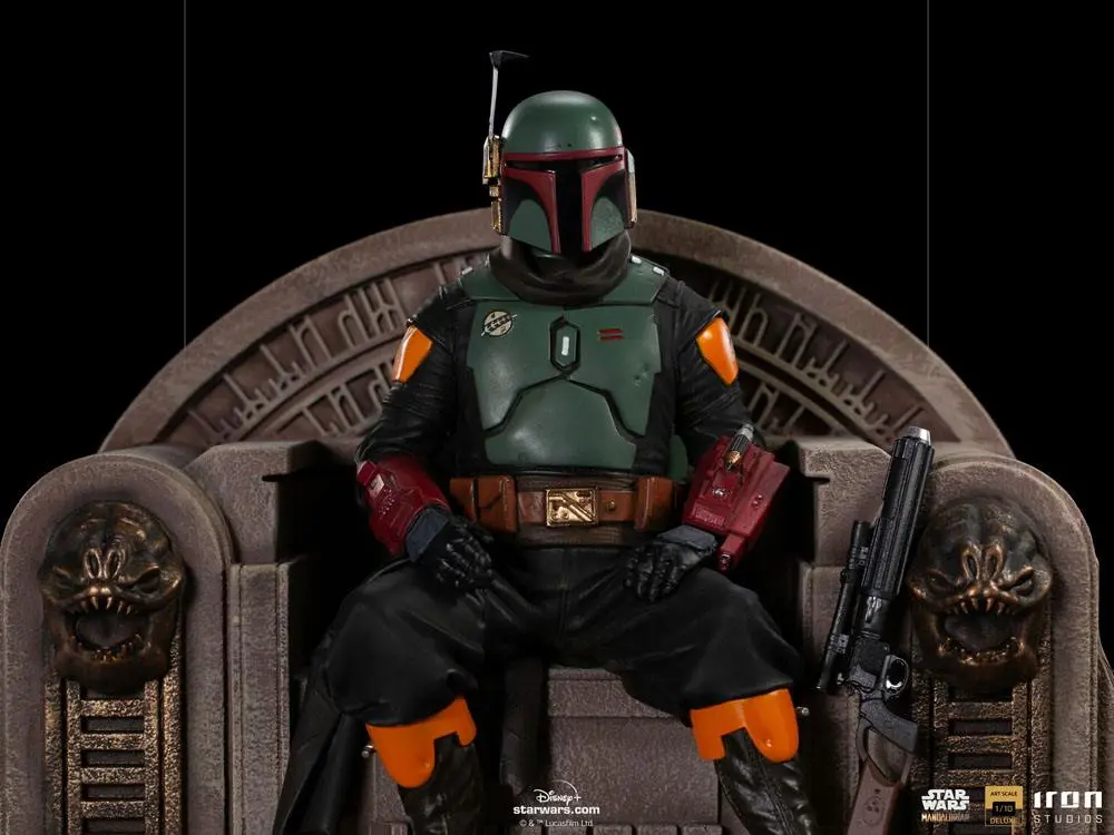 Star Wars The Mandalorian Deluxe Art Scale1/10 Boba Fett on Throne  szobor figura 18 cm termékfotó