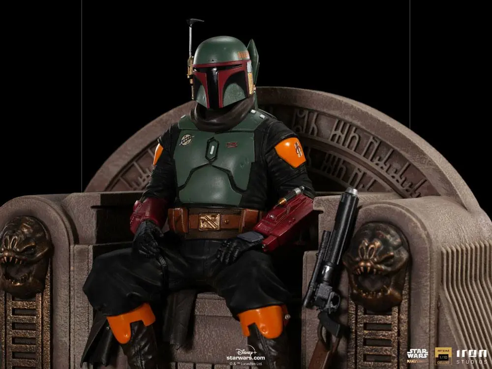Star Wars The Mandalorian Deluxe Art Scale1/10 Boba Fett on Throne  szobor figura 18 cm termékfotó