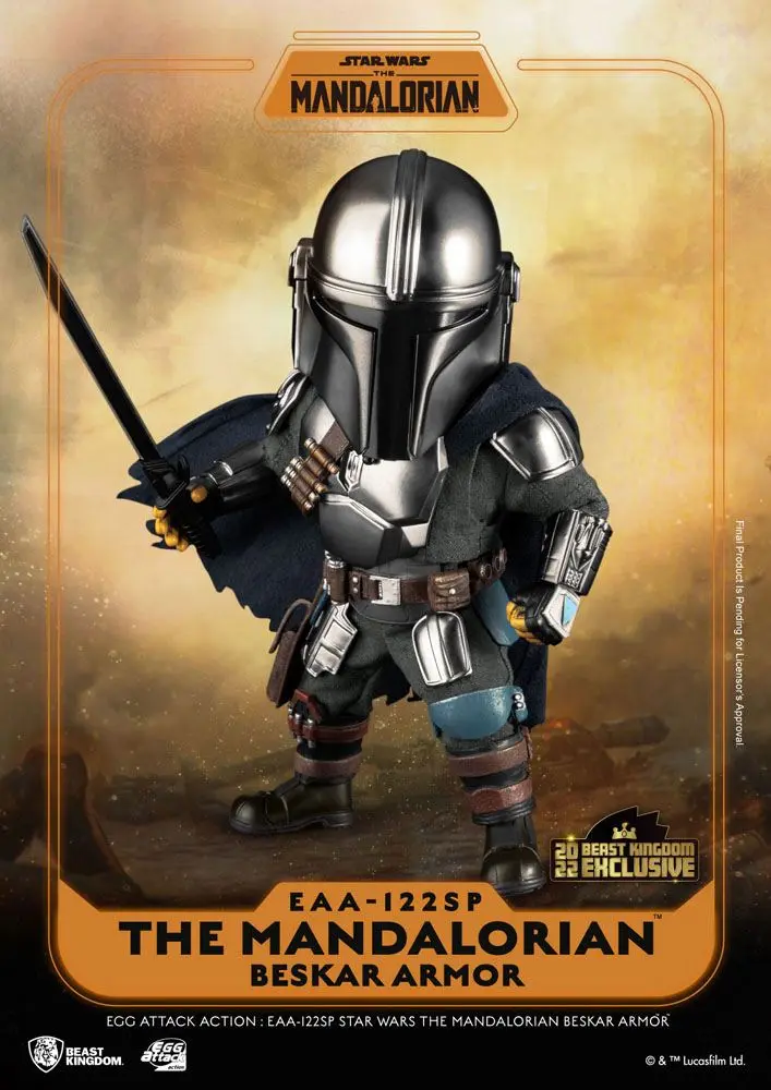 Star Wars The Mandalorian Egg Attack Action akciófigura The Mandalorian Beskar Armor 17 cm termékfotó