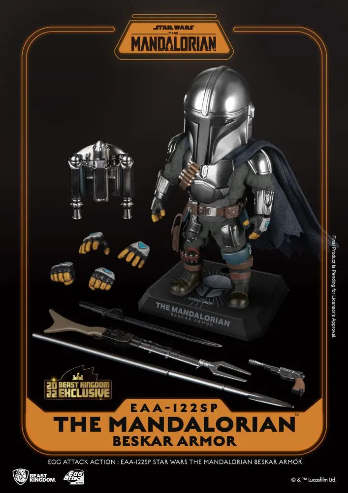 Star Wars The Mandalorian Egg Attack Action akciófigura The Mandalorian Beskar Armor 17 cm termékfotó