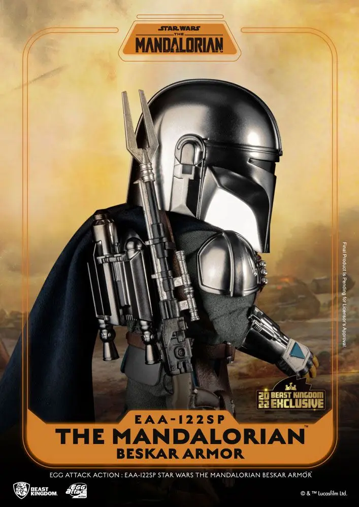 Star Wars The Mandalorian Egg Attack Action akciófigura The Mandalorian Beskar Armor 17 cm termékfotó