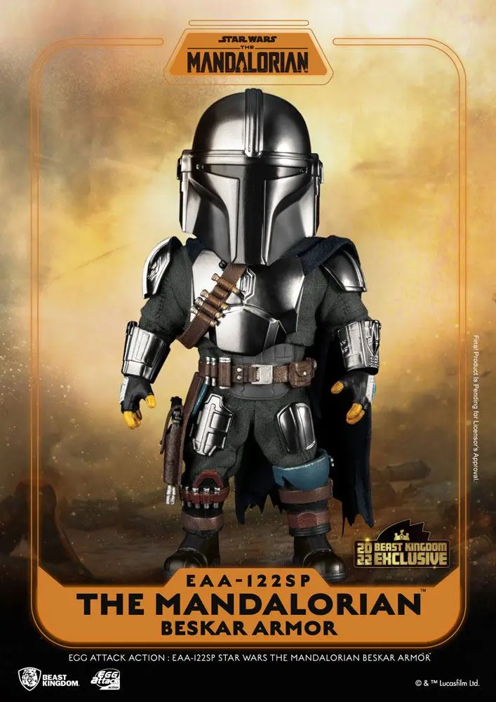 Star Wars The Mandalorian Egg Attack Action akciófigura The Mandalorian Beskar Armor 17 cm termékfotó