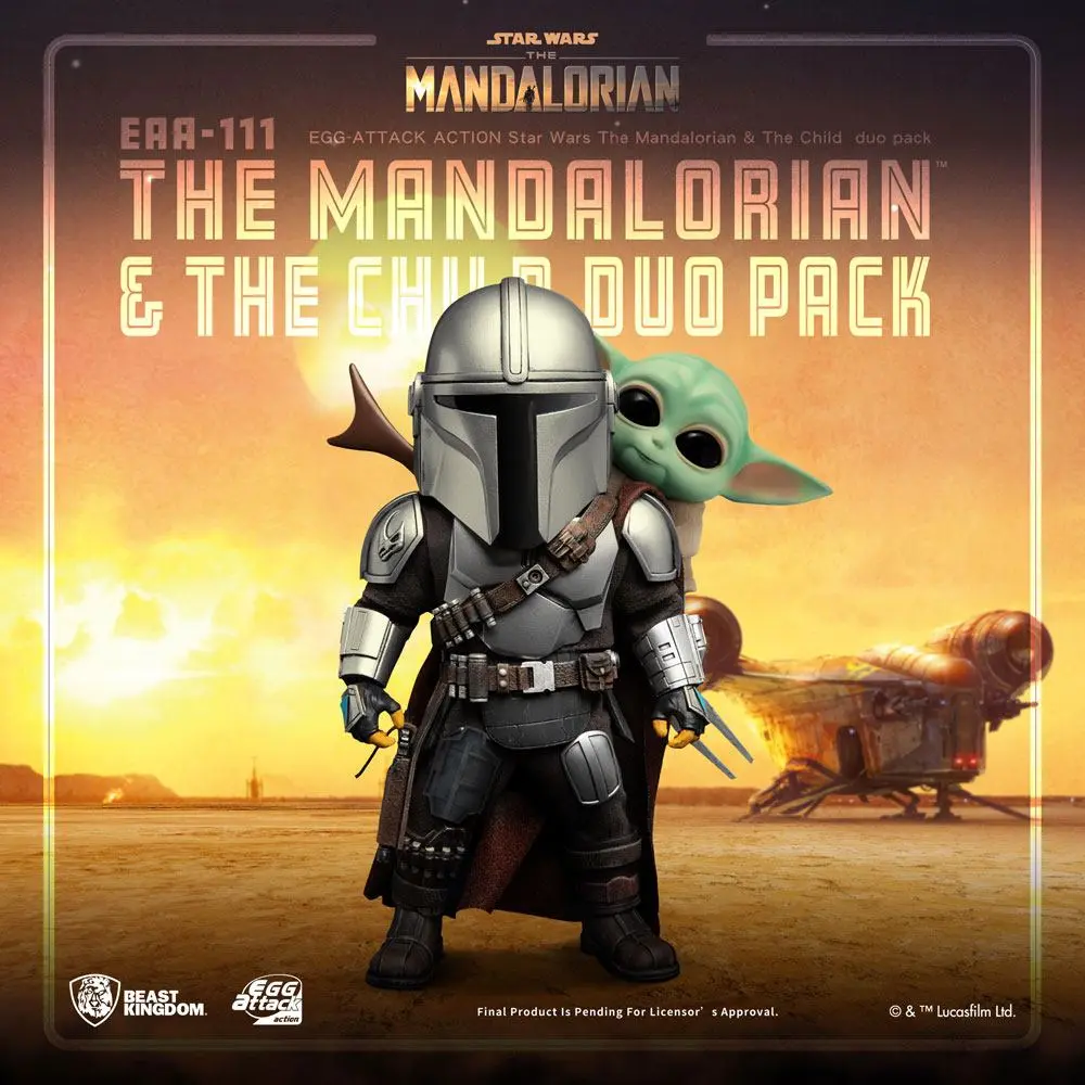 Star Wars The Mandalorian Egg Attack Action The Mandalorian &amp; The Child akciófigurák 7 - 17 cm termékfotó