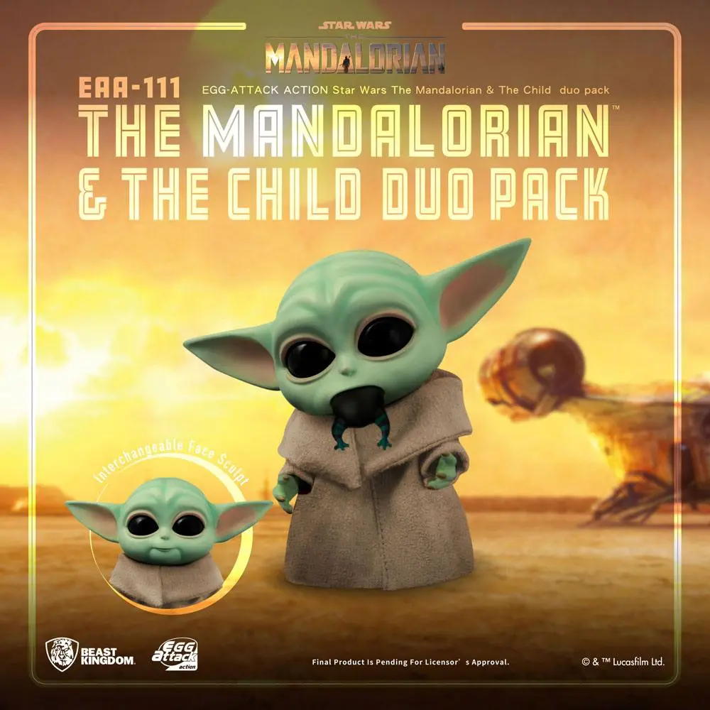 Star Wars The Mandalorian Egg Attack Action The Mandalorian &amp; The Child akciófigurák 7 - 17 cm termékfotó
