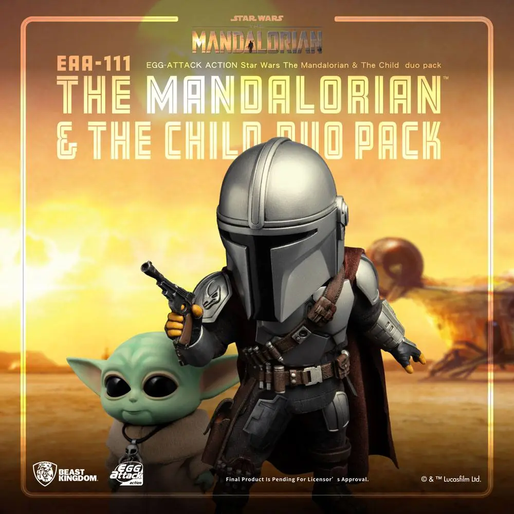 Star Wars The Mandalorian Egg Attack Action The Mandalorian &amp; The Child akciófigurák 7 - 17 cm termékfotó