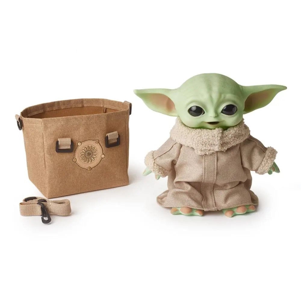 Star Wars The Mandalorian elektromos plüss figura válltáskában The Child 28 cm termékfotó