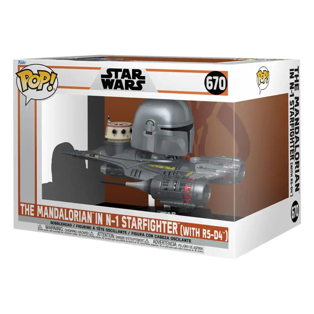 Star Wars: The Mandalorian Funko POP! Rides Vinyl figura Mandalorian in N1 Starfighter 15 cm termékfotó