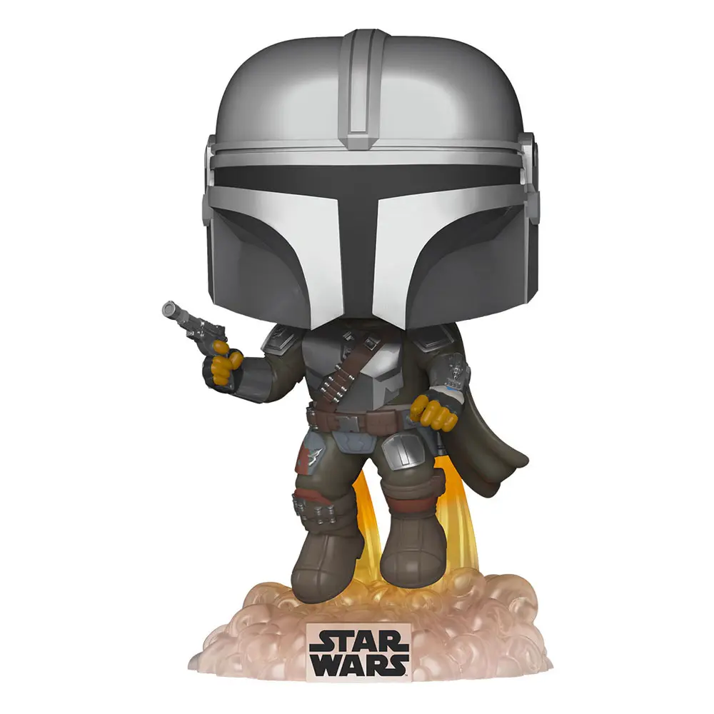 Star Wars The Mandalorian Funko POP! Vinyl figura Mandalorian - Mando Flying w/Blaster 9 cm termékfotó