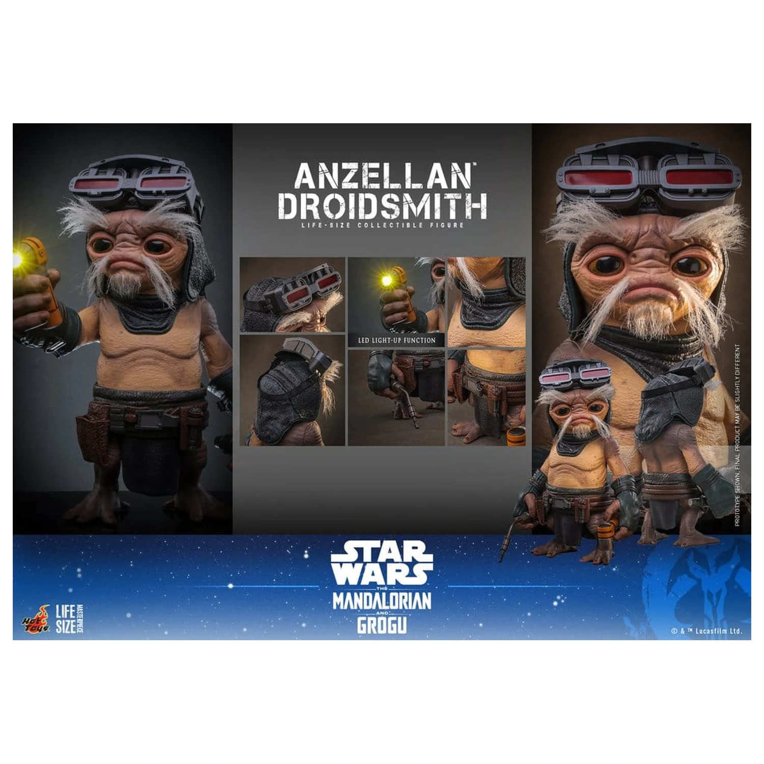 Star Wars: The Mandalorian & Grogu Anzellan Droidsmith életnagyságú figura 27 cm termékfotó