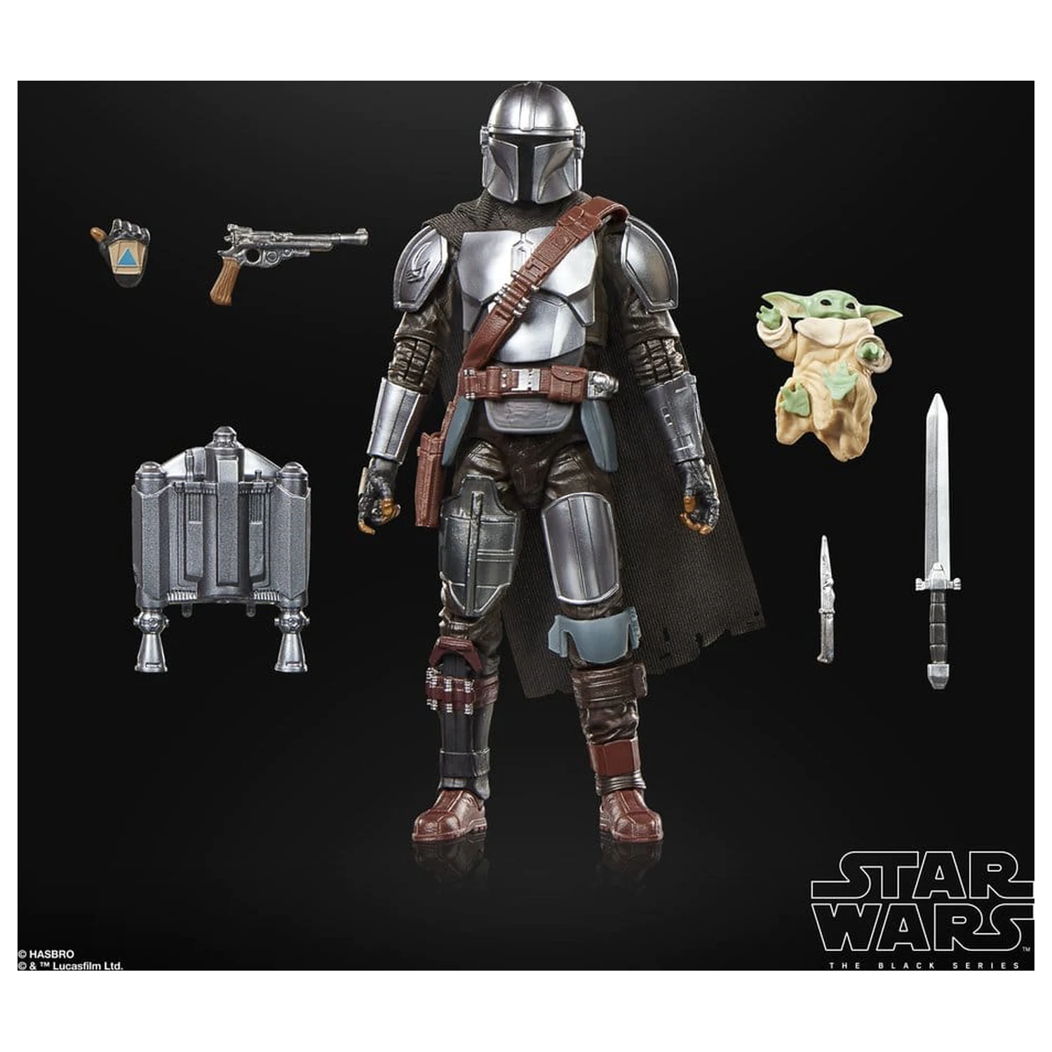 Star Wars: The Mandalorian & Grogu Black Series The Mandalorian & Grogu akciófigura 15 cm termékfotó