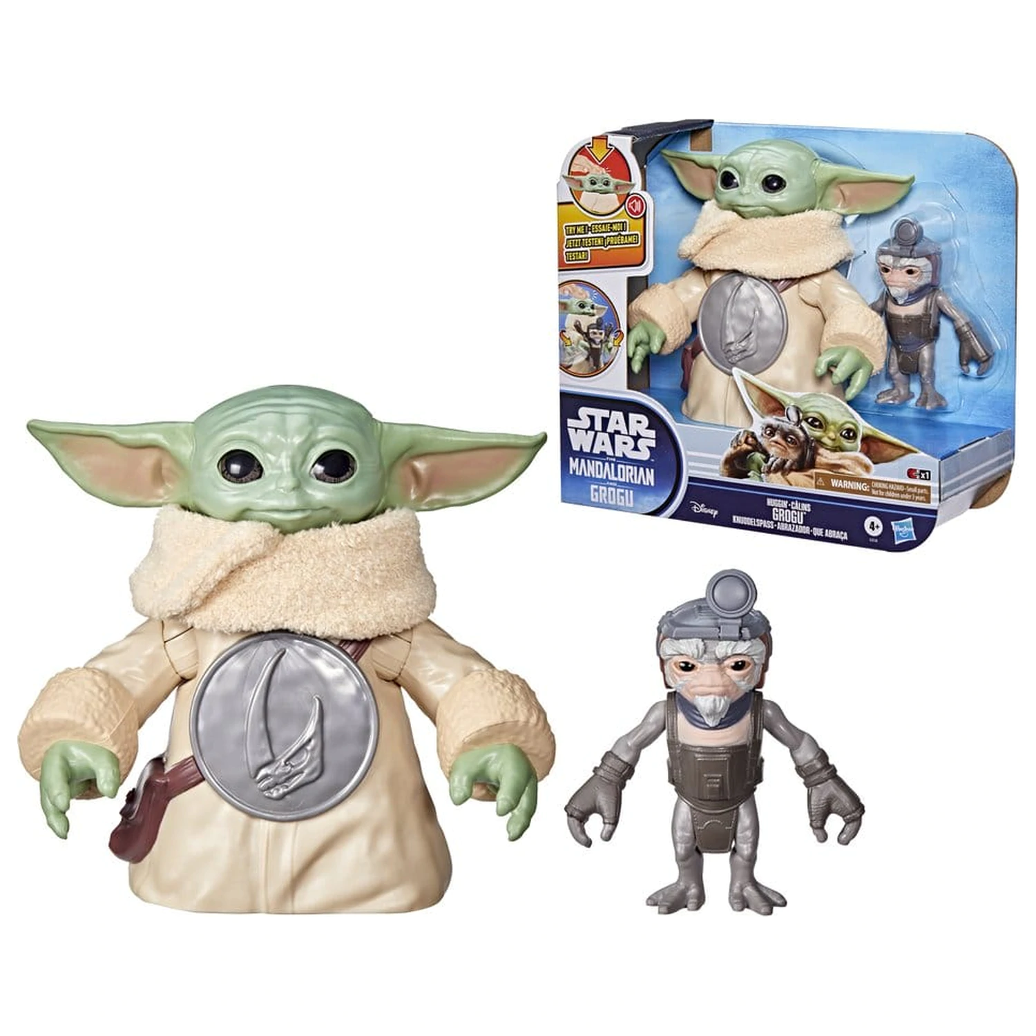 Star Wars: The Mandalorian & Grogu elektromos akciófigura Huggin' Grogu & Anzellan 17 cm termékfotó