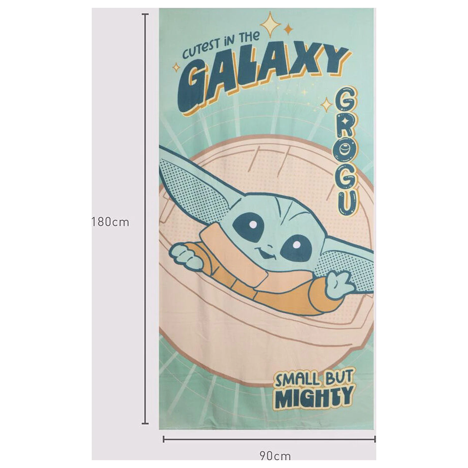 Star Wars The Mandalorian Grogu mikroszálas strandtörölköző termékfotó