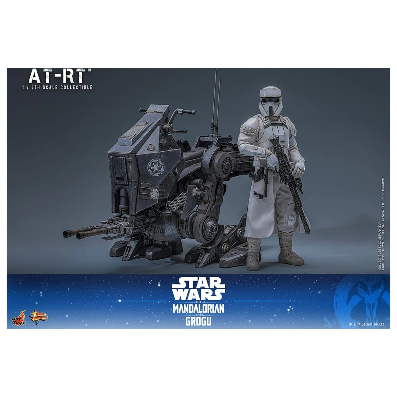 Star Wars: The Mandalorian & Grogu Movie Masterpiece 1/6 Imperial Remnant AT-RT Driver & AT-RT akciófigura csomag 60 cm termékfotó