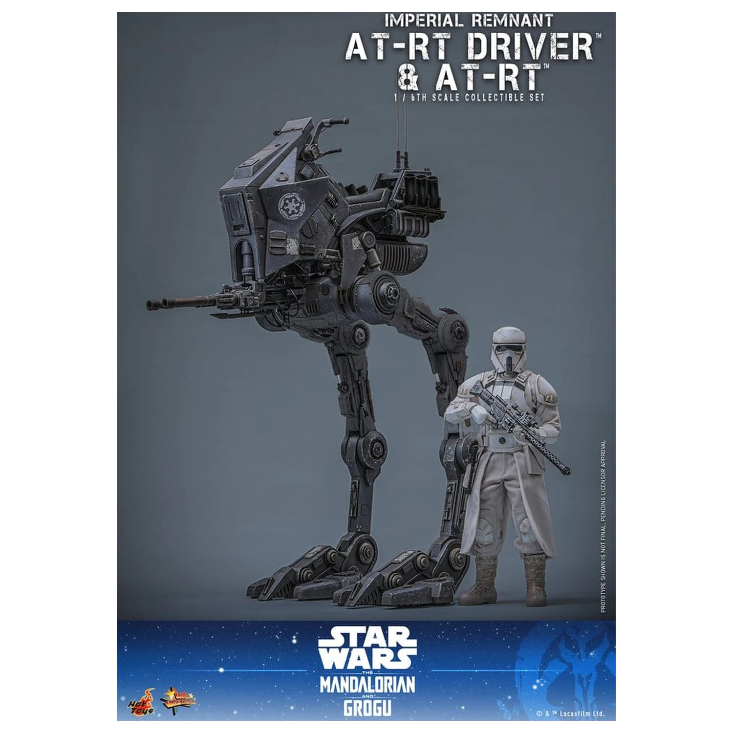 Star Wars: The Mandalorian & Grogu Movie Masterpiece 1/6 Imperial Remnant AT-RT Driver & AT-RT akciófigura csomag 60 cm termékfotó