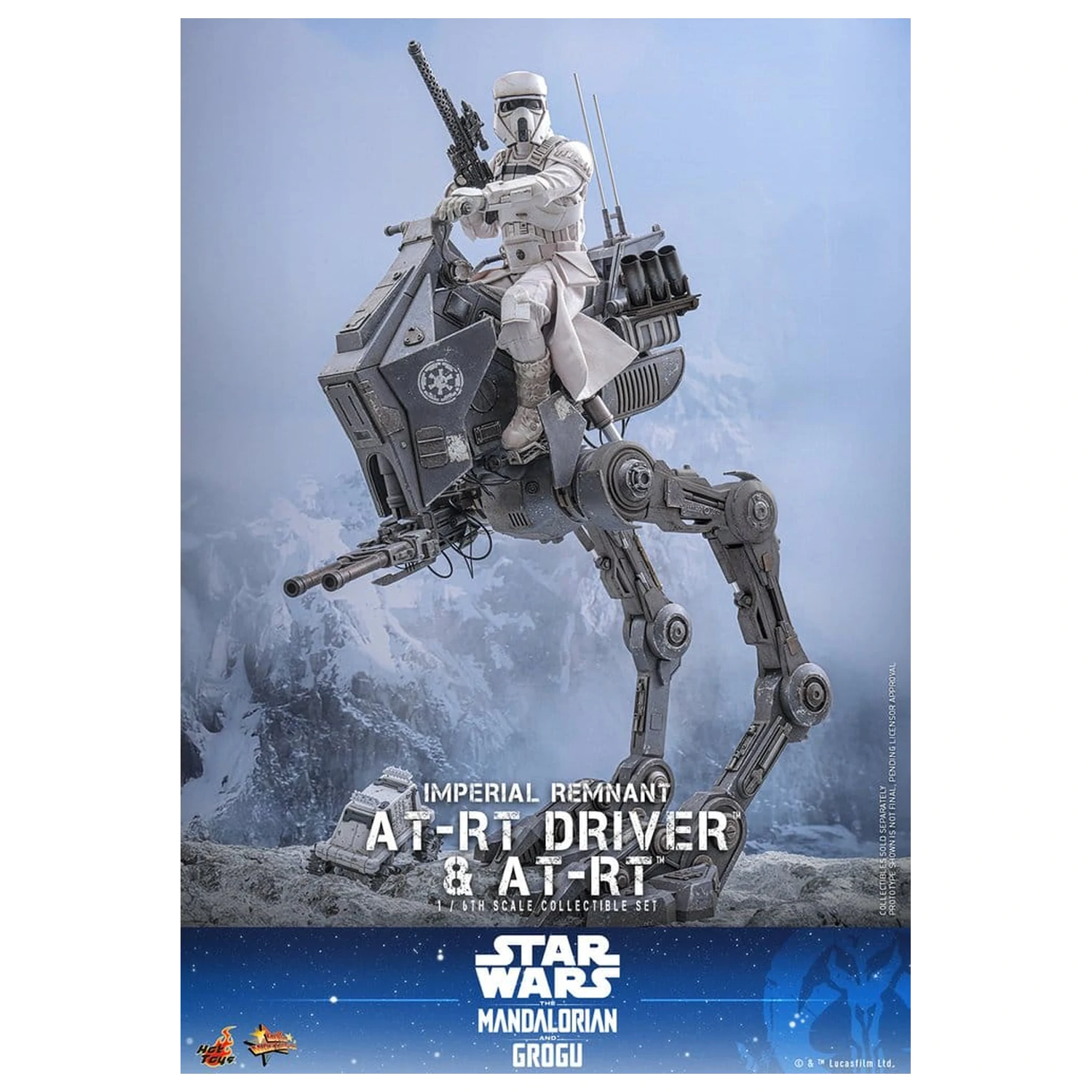 Star Wars: The Mandalorian & Grogu Movie Masterpiece 1/6 Imperial Remnant AT-RT Driver & AT-RT akciófigura csomag 60 cm termékfotó
