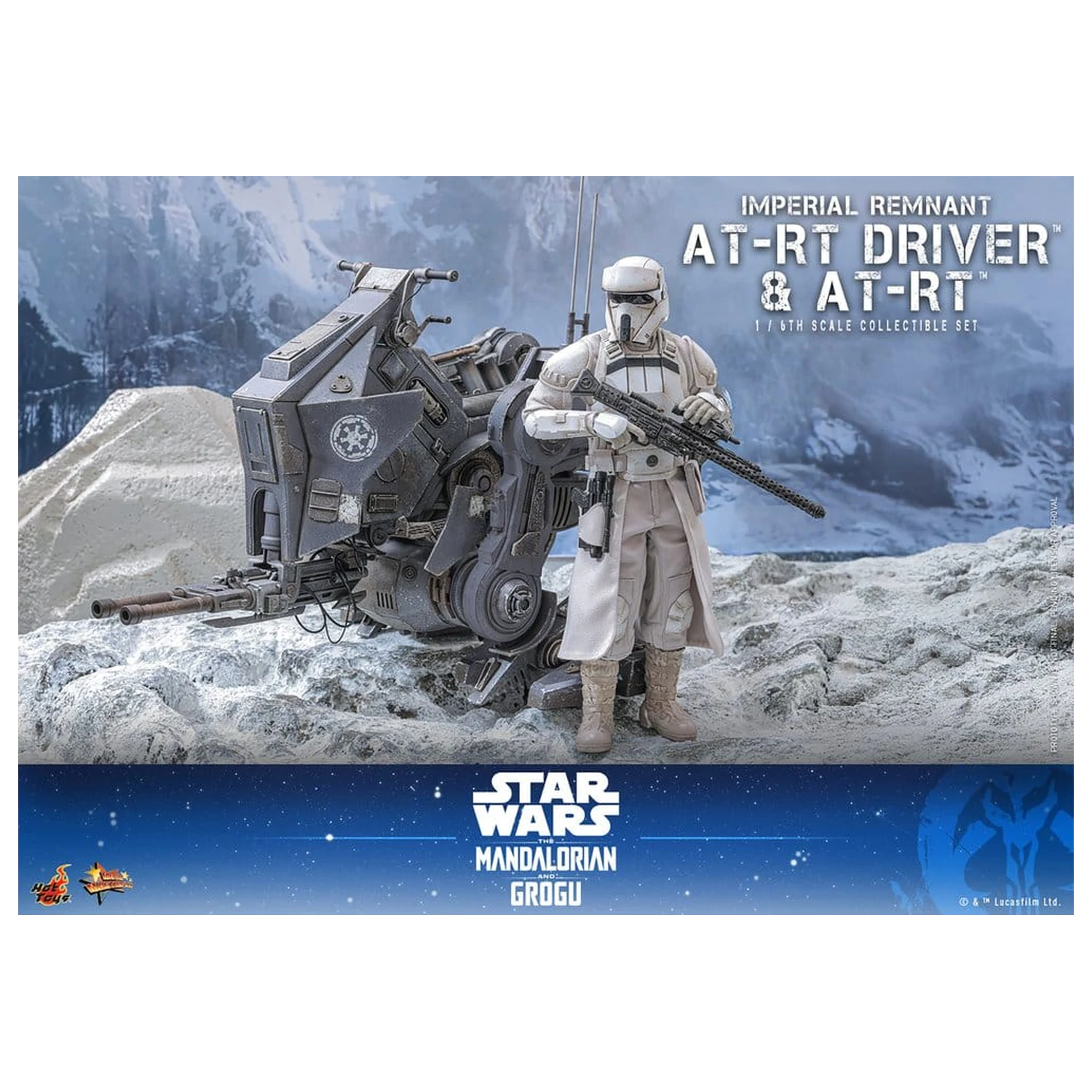 Star Wars: The Mandalorian & Grogu Movie Masterpiece 1/6 Imperial Remnant AT-RT Driver & AT-RT akciófigura csomag 60 cm termékfotó