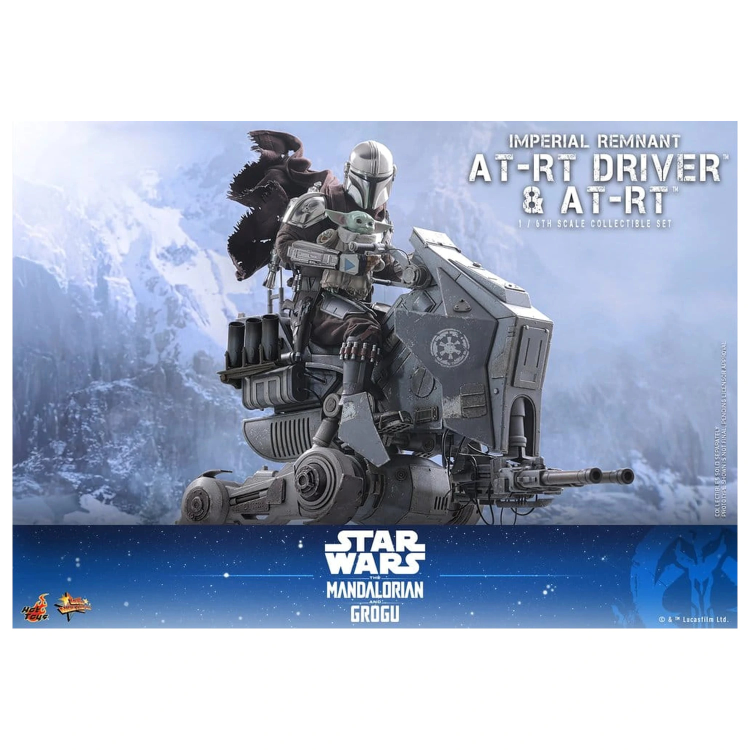 Star Wars: The Mandalorian & Grogu Movie Masterpiece 1/6 Imperial Remnant AT-RT Driver & AT-RT akciófigura csomag 60 cm termékfotó